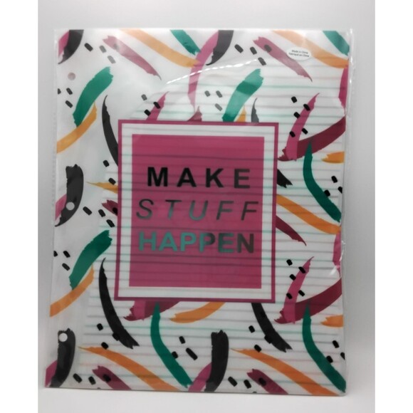 Thirty One Hello Happy Canvas Sipper Bag And Multi Pocket Folder - Picture 3 of 3